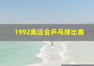 1992奥运会乒乓球比赛,1992奥运会乒乓球男双决赛