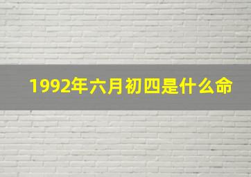 1992年六月初四是什么命,1992年属猴的人什么命