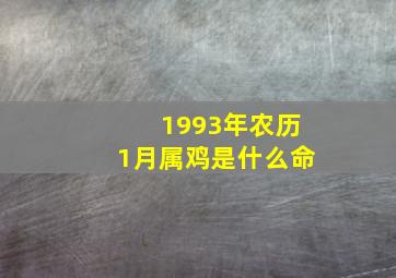 1993年农历1月属鸡是什么命,1993年农历一月一号是什么星座