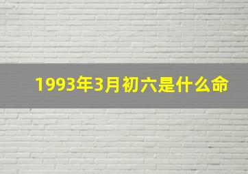 1993年3月初六是什么命,1993年3月初6是什么命