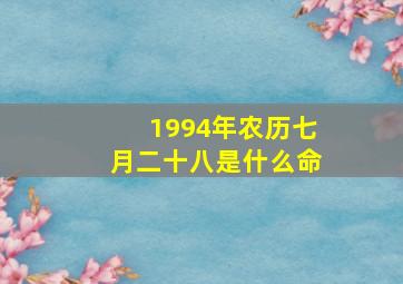 1994年农历七月二十八是什么命,1994年农历七月二十八是阳历几号