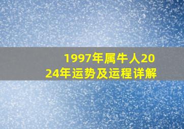 1997年属牛人2024年运势及运程详解,2024年不顺的属相