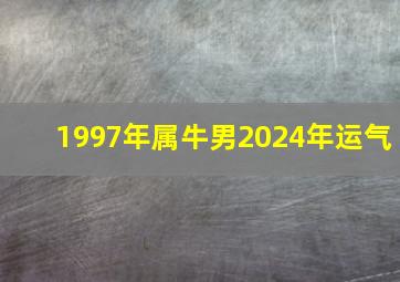 1997年属牛男2024年运气,1997年属牛2024年运势及运程