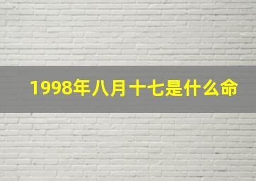 1998年八月十七是什么命,1998年八月十七是什么命格