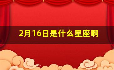 2月16日是什么星座啊,2月16号是什么星座的生日2月16号是什么星座