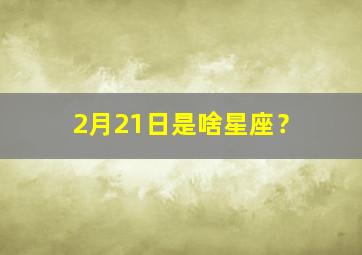 2月21日是啥星座？