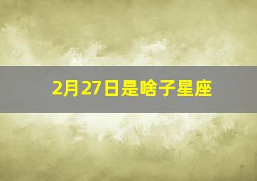 2月27日是啥子星座,2月27日是什么星座的人