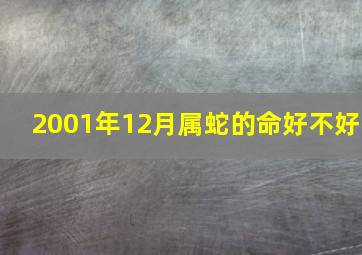 2001年12月属蛇的命好不好,2001年12月的蛇怎么样