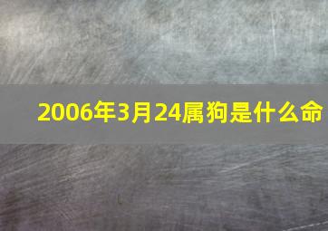 2006年3月24属狗是什么命,2006年属狗是什么星座