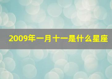 2009年一月十一是什么星座,20091月11日是什么星座?