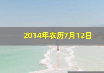 2014年农历7月12日,2014年农历7月12日戌时八字