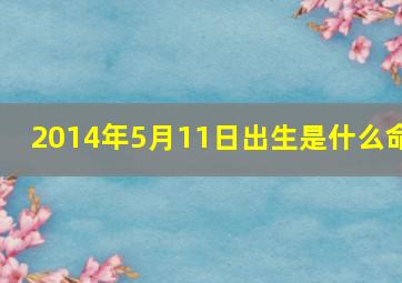 2014年5月11日出生是什么命