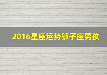 2016星座运势狮子座男孩,狮子座的整体运势