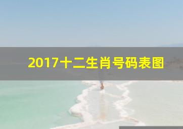 2017十二生肖号码表图,