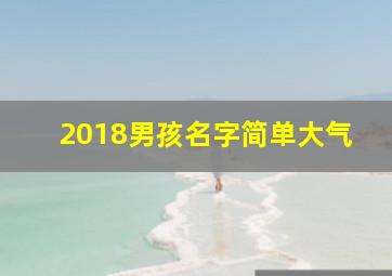 2018男孩名字简单大气