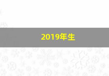 2019年生