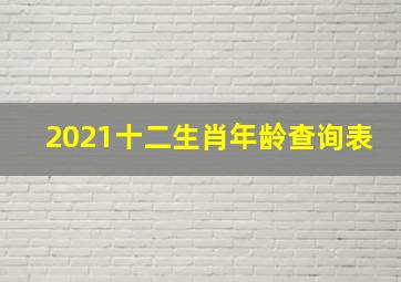 2021十二生肖年龄查询表,12生肖排序年龄是多少