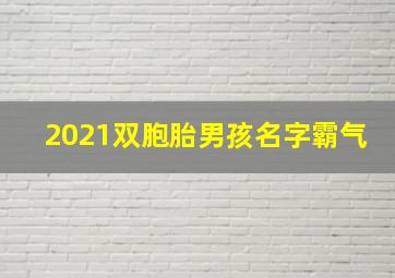 2021双胞胎男孩名字霸气,双胞胎男孩取名字大全2018