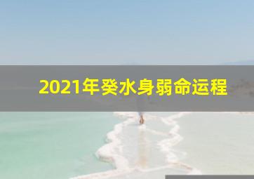 2021年癸水身弱命运程,2021属马会命苦吗运程解析