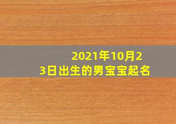 2021年10月23日出生的男宝宝起名,2021年10月13日出生的男孩子好吗取什么名字命理好