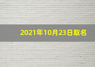 2021年10月23日取名