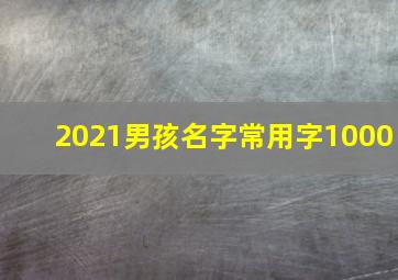 2021男孩名字常用字1000,男孩起名用字大全1500