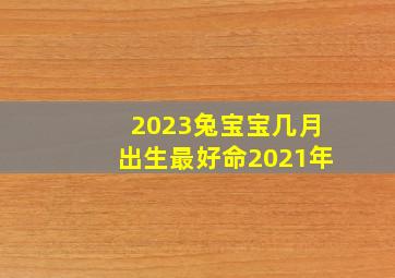 2023兔宝宝几月出生最好命2021年,2023年兔宝宝几月出生最好