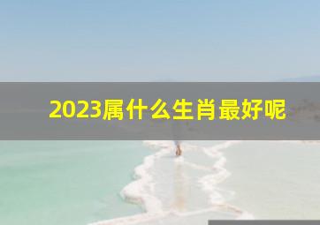 2023属什么生肖最好呢,2023最旺的三个属相