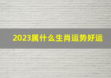 2023属什么生肖运势好运,各生肖2023年运势