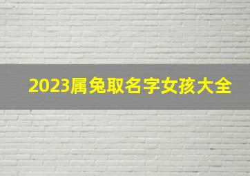 2023属兔取名字女孩大全,2023年属兔女孩大气取名