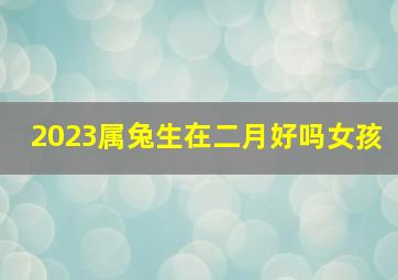 2023属兔生在二月好吗女孩,2023年2月属什么生肖2023年2月份的兔宝宝好不好