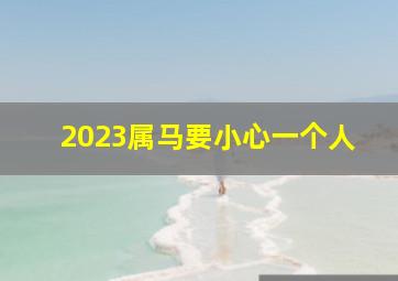 2023属马要小心一个人,属马人2023年必遭遇的灾难是什么如何化解