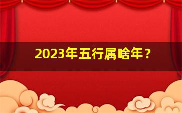 2023年五行属啥年？