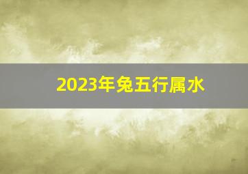 2023年兔五行属水,2023年属兔的是什么命五行