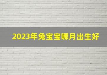 2023年兔宝宝哪月出生好,2023年几月份的兔宝宝最好命