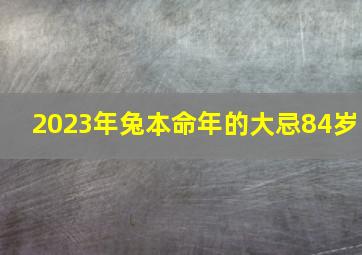 2023年兔本命年的大忌84岁,2023年兔本命年的大忌