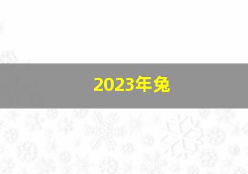 2023年兔