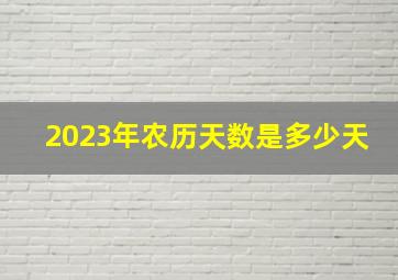 2023年农历天数是多少天,2023年闰二月一年多少天