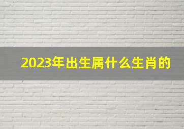 2023年出生属什么生肖的,2023年是啥生肖年