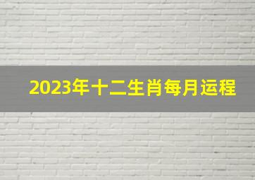 2023年十二生肖每月运程,十二生肖属相2023年运程运势