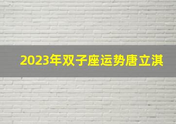 2023年双子座运势唐立淇,双子座2023年的全年运势