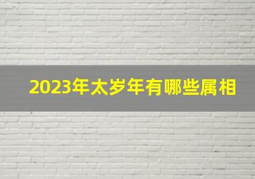 2023年太岁年有哪些属相