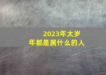 2023年太岁年都是属什么的人,2023年太岁是什么星君