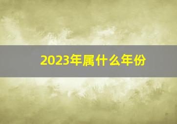 2023年属什么年份,2023年属什么生肖