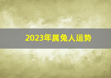 2023年属兔人运势,属兔的人2023年运势如何