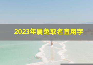 2023年属兔取名宜用字,属兔的孩子起名字宜用字2023年兔宝宝取名小方法