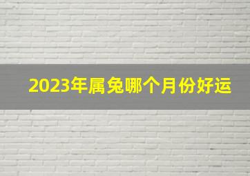 2023年属兔哪个月份好运,2023年几月的兔旺父母三月出生则催旺事业运