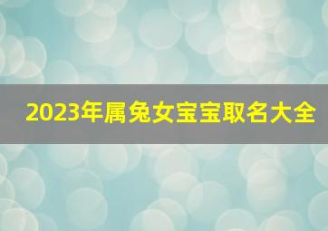 2023年属兔女宝宝取名大全,2023年属兔的女孩名字知书达理生动好动的女孩名字