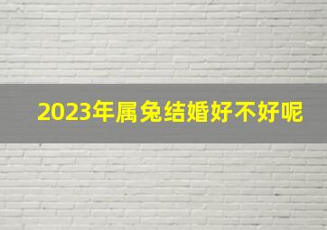 2023年属兔结婚好不好呢,75年属兔女2023年婚姻运势结婚好吗