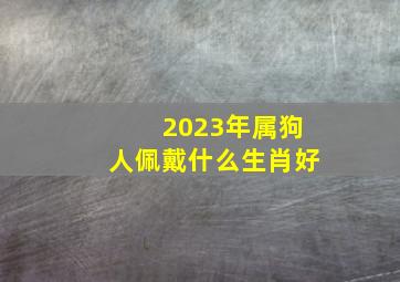 2023年属狗人佩戴什么生肖好